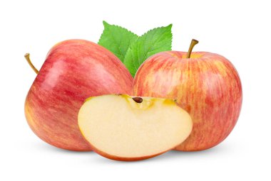 elma beyaz arkaplanda izole edildi