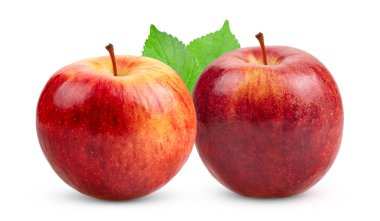 elma beyaz arkaplanda izole edildi