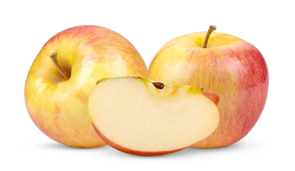 Apfel Isoliert Auf Weißem Hintergrund Stockbild