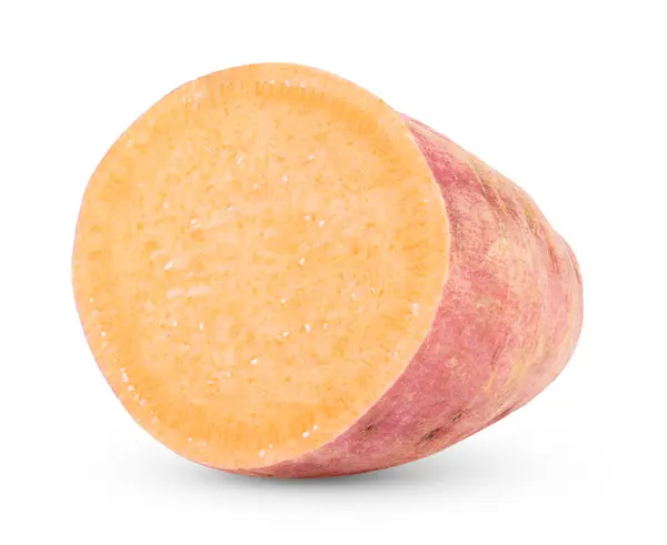 Süßkartoffeln Auf Weißem Hintergrund Stockfoto