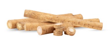 dulavratotu kökü veya beyaz arka plan üzerinde izole kobo