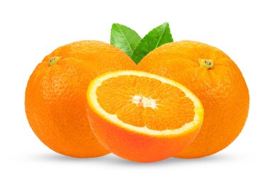 Beyaz arkaplanda portakal meyvesi izole