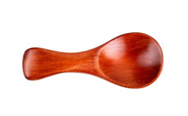 tahta kaşık beyaz zemin üzerine izole