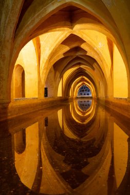 Sevilla 'nın Alcazar' ında yürüyorum