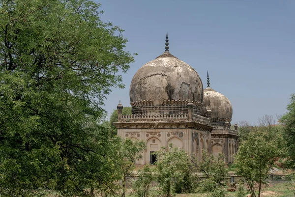 stock image The tombs of Qutb Shahi near the Golconda Fort in Hyderabad, India.