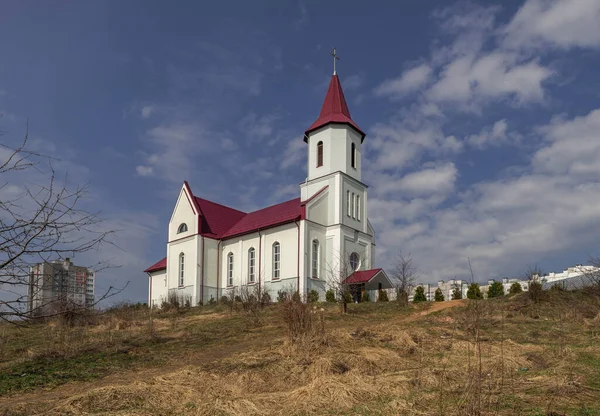 Εκκλησία Στην Kamennaya Gorka Στο Μινσκ Λευκορωσία — Φωτογραφία Αρχείου