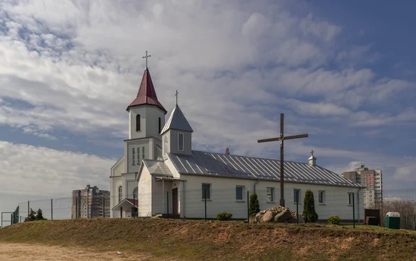 Kostel Kamenné Gorce Minsku Bělorusko — Stock fotografie