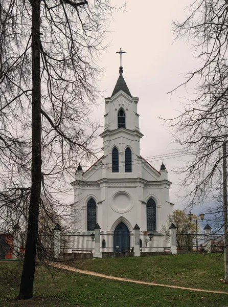Igreja Santíssima Trindade Igreja Roch Uma Igreja Católica Minsk Bairro — Fotografia de Stock
