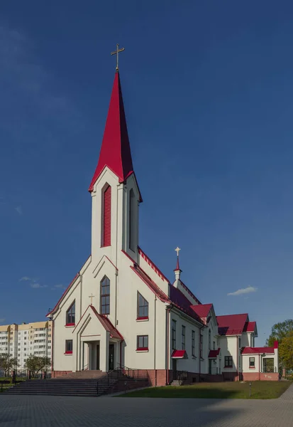 stock image Church of the Holy Spirit in Chizhovka microdistrict in Minsk