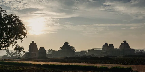 Hindistan Kuzeyindeki Pattadakal Yüzyıllardan Kalma Hindu Jain Tapınaklarının Antik Bir — Stok fotoğraf
