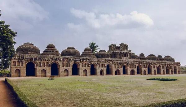 The Hampi Elephant Stable is an impressive structure that was used for the royal elephants of the Vijayanagara Empire.