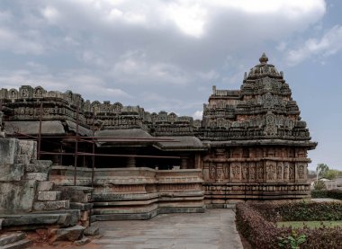 Veera Narayan Tapınağı ya da Belavadi 'deki Veeranarayana Tapınağı. Karnataka. Hindistan