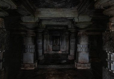 Halebidu 'da Jain hoysala kompleksi. Karnataka. Hindistan.