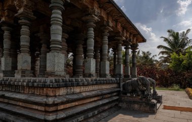 Halebidu 'da Jain hoysala kompleksi. Karnataka. Hindistan.