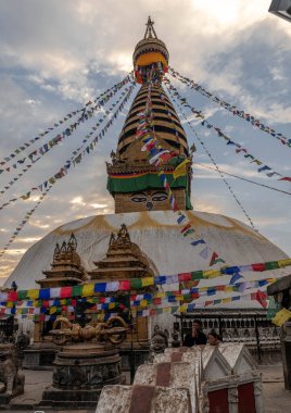 Katmandu 'daki Swayambhunath Budist Tapınağı. Nepal.