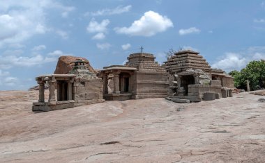 Hemakuta Hill Tapınağı Kompleksi, Hampi. Hindistan.
