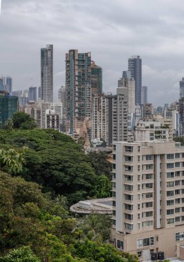 Modern Mumbai 'nin şehir manzaraları. Hindistan.