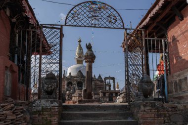 Budist manastır kompleksi Chilancho Kirtipur. Nepal.