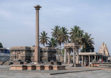 Belur 'daki tapınak kompleksi. Karnataka. Hindistan.