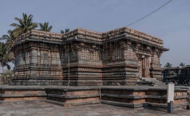 Belur 'daki tapınak kompleksi. Karnataka. Hindistan.