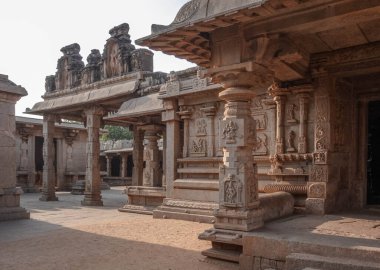 Hazara Rama Temple is the personal temple of the royal family. Hampi. India. clipart