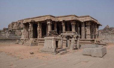 Hampi 'deki Vithala Tapınağı Kompleksi. Karnataka. Hindistan.