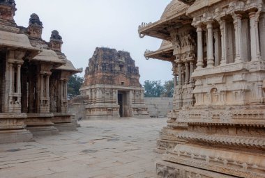 Hampi Mimari Marvel 'deki Vittala Tapınağı. Karnataka. Hindistan.