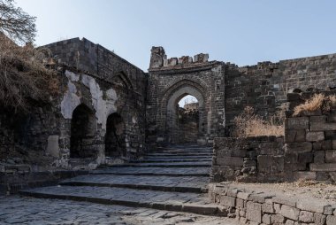 Devagiri - Deli Sultan 'ın zapt edilemez kalesi. Daulatabad. Maharashtra. Hindistan.