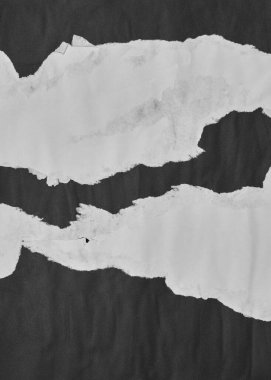 Siyah ve Beyaz Yırtık Kağıt Kolajı Biçimi, Yırtılmış Kağıt Efekti, Doku Soyut Arkaplan, Metin için Boşluğu Kopyala.