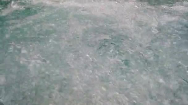 Zblízka Vzduchové Bubliny Vířivky Lázeňské Jet Bazénu — Stock video