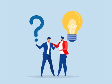 Çözüm ya da destek fikri kavramı, zorluk ve sorunları çözmek için cevap ya da fikir sorun, SSS sohbeti.