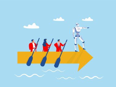 Robot Yapay Zeka Doğru yön Yöneticisi, takım çalışmasına liderlik eder. Ekibi doğru yöne yönlendirir, konsepti ilerletmeleri için takımı motive eder.