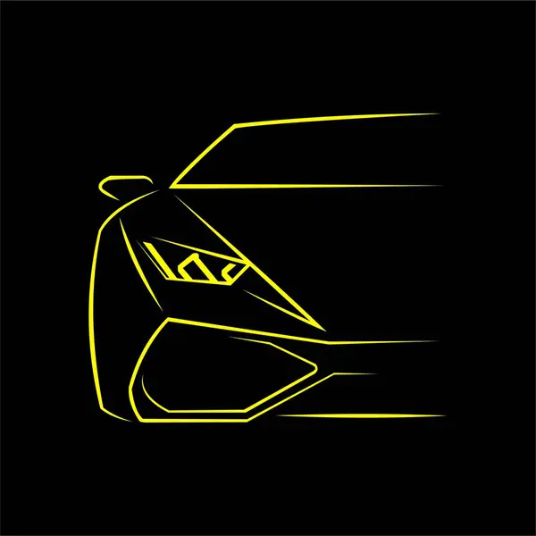 Vektör biçiminde araba, soyutlama, çizgi