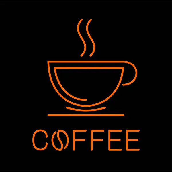 kahve neon, kahve vektörü