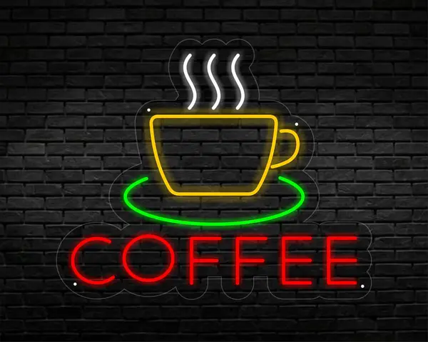 kahve neon, kahve vektörü