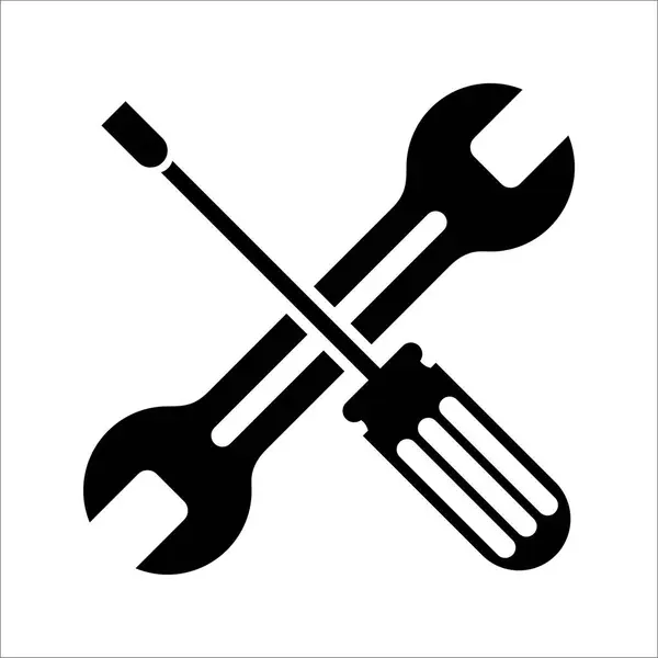 araba servisi logosu, vektör, anahtar, tornavida