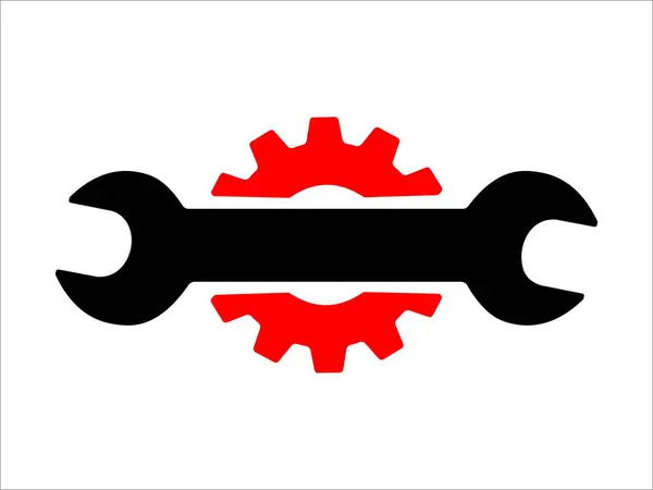 araba servisi logosu, vektör, anahtar, 