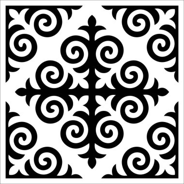  Süs, Kırgız deseni, vektör