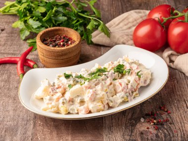 salata, ulusal salata, patates salatası, peynirli, peynirli