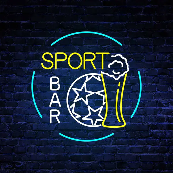 Spor Çubuğu, top, vektör formatında, reklamcılık, neon