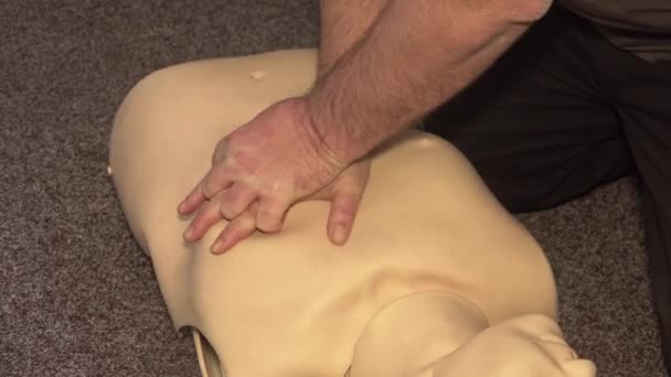 Cpr First Aid Training Session Mannequin — ストック動画