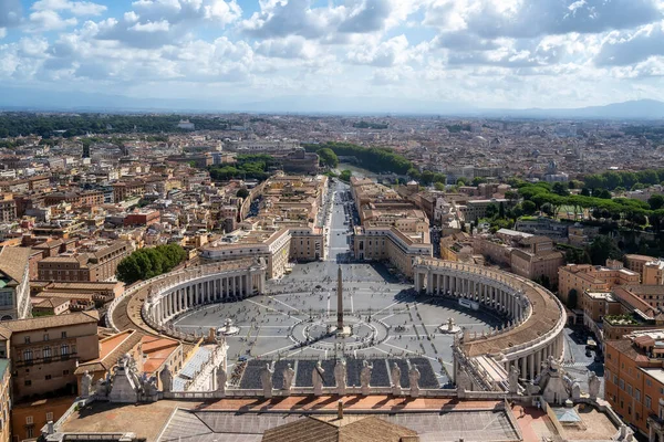 Aerial Day View Saint Peter Square Vatican Rome Italy — Stock Photo, Image
