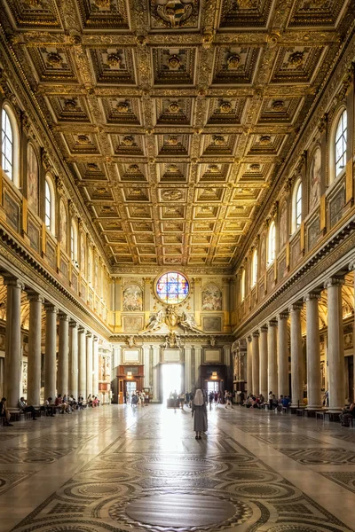 Рим Италия Сентября 2022 Года Интерьеры Великолепной Базилики Санта Мария — стоковое фото