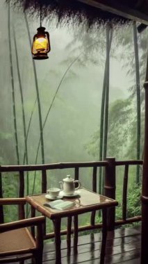 Dağlarda ve yağmurda çay seremonisi