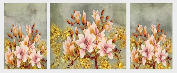 Abstracte Kunst Behang Voor Wanddecor Golden Hars Geode Abstracte Kunst — Stockfoto