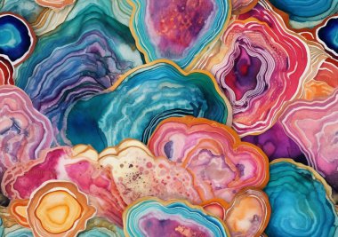 3D duvar kağıdı, zengin sim agate kağıt zanaat, dijital kağıt, suluboya, parlak renkler