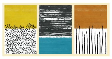 3D soyut sanat eserleri yatak odası dekorasyonu için duvar kağıdı boyuyor. Soyut bir suluboya resim çiziyorum. bej, mavi, turkuaz, siyah, beyaz ve turuncu arkaplan