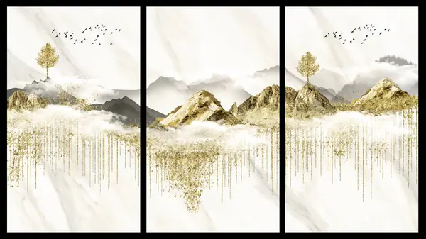 水墨画 風景写真素材、ロイヤリティフリー水墨画 風景画像|DepositPhotos