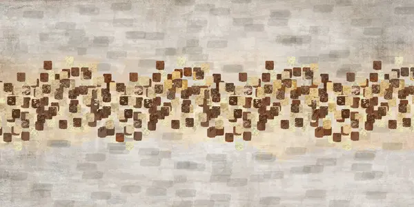 Paint abstract horizontal marble wallpaper for wall decor. Boho art with shapes on light colors