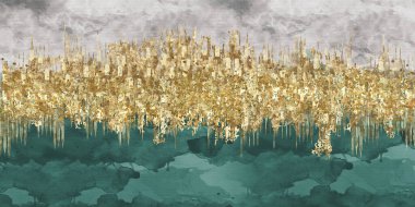 3d abstract paint marble wallpaper for wall decor. Resin geode and abstract art, functional art, like watercolor geode painting. golden, black, gray, modern print artwork background clipart